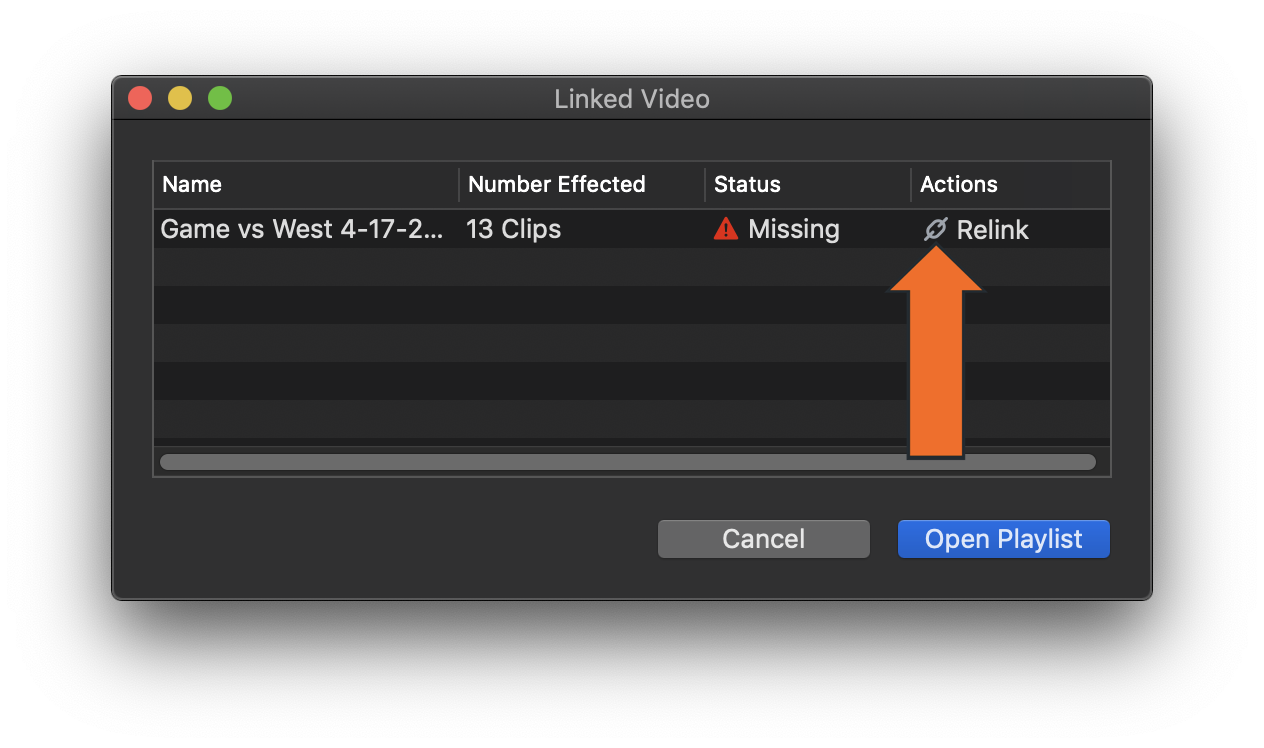 Relink Audio Manually Relink Playlists • Hudl Support