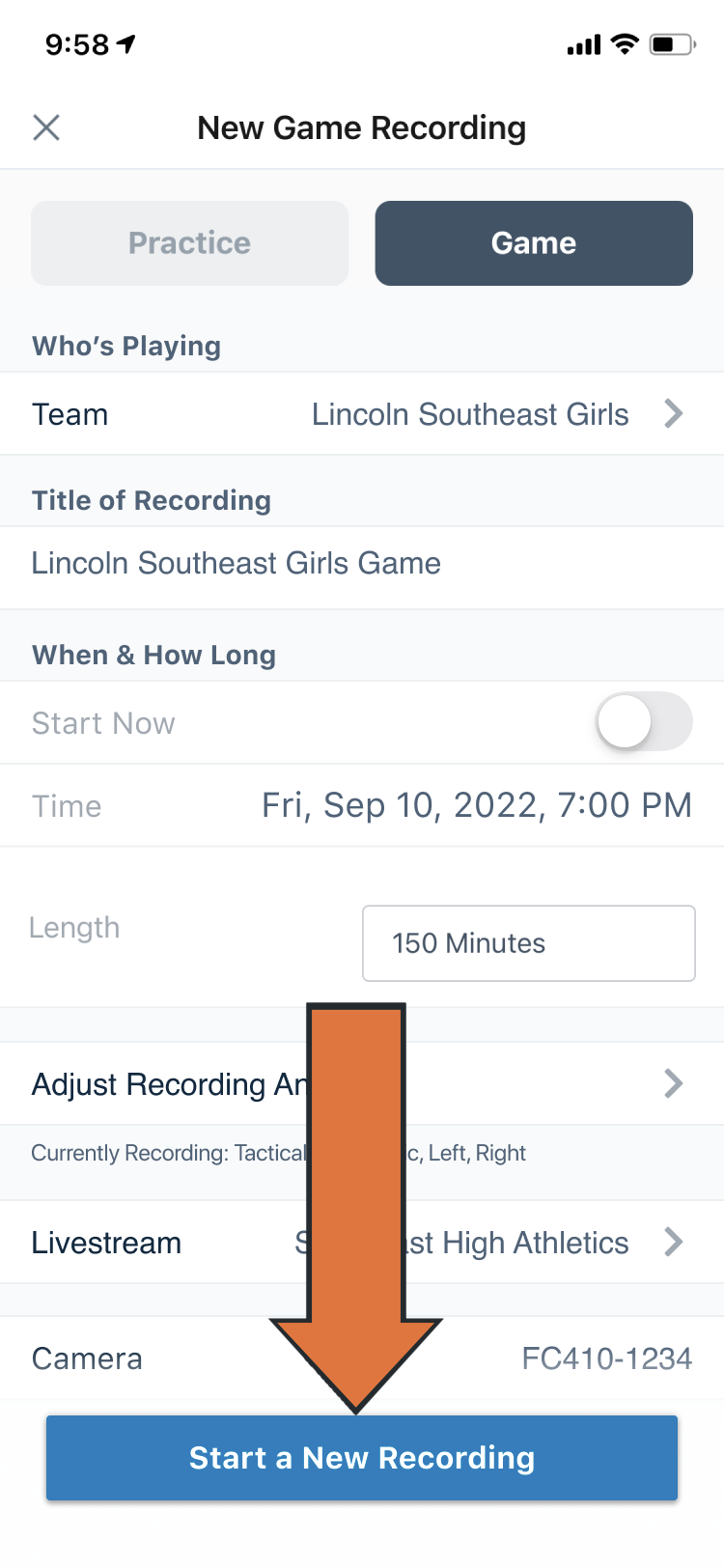 Livestream Directly to Hudl Fan • Hudl Focus Flex Support