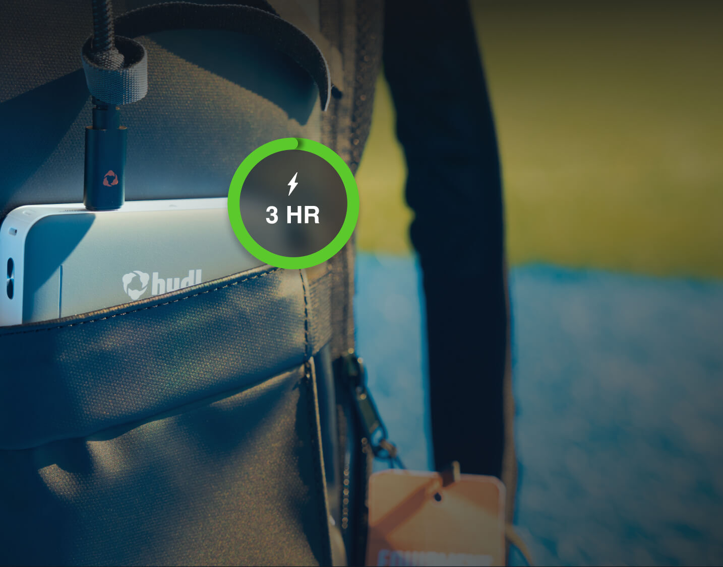 Image of an external battery for the Focus Flex Camera