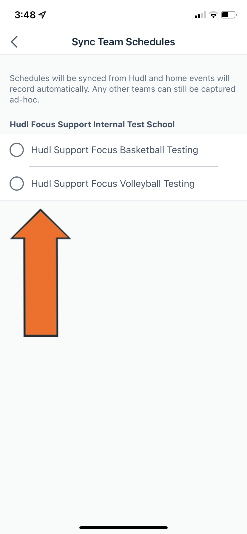 Manage Recorded Teams • Hudl Focus Outdoor Support