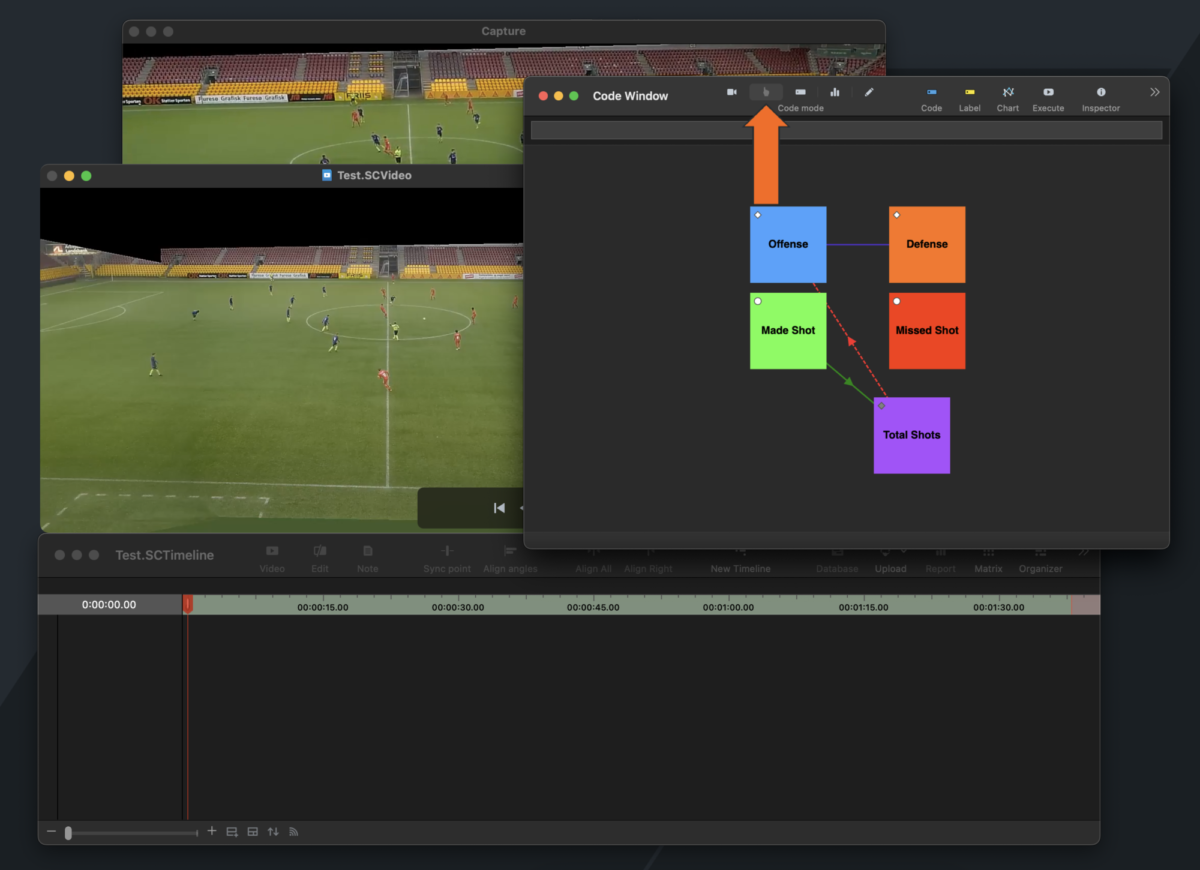 Code Mode While Capturing • Hudl Support