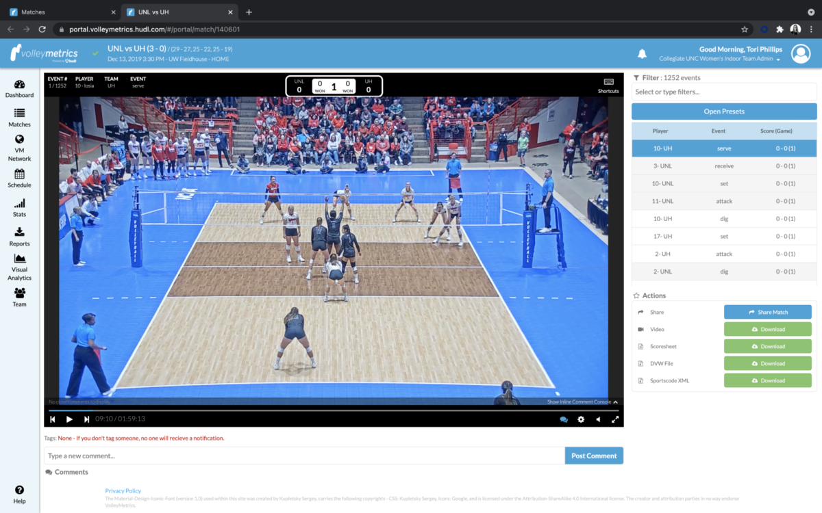 Export Volleymetrics XML into Sportscode • Hudl Support