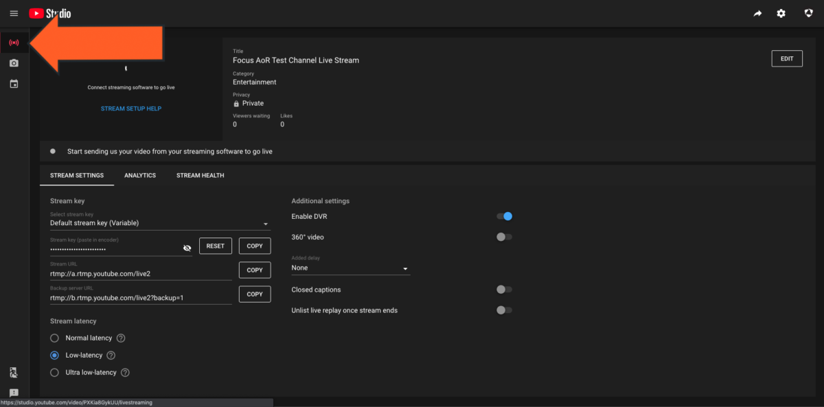 wirecast youtube live