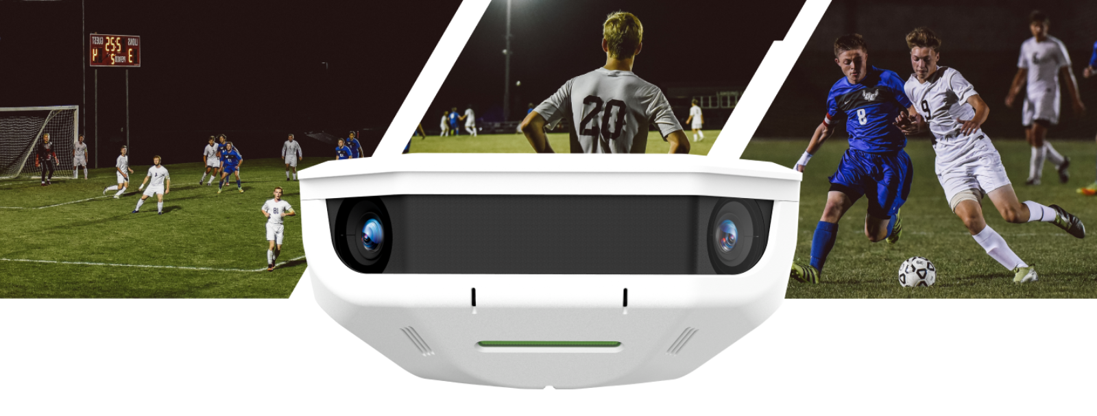 Players—and the ball—are followed automatically