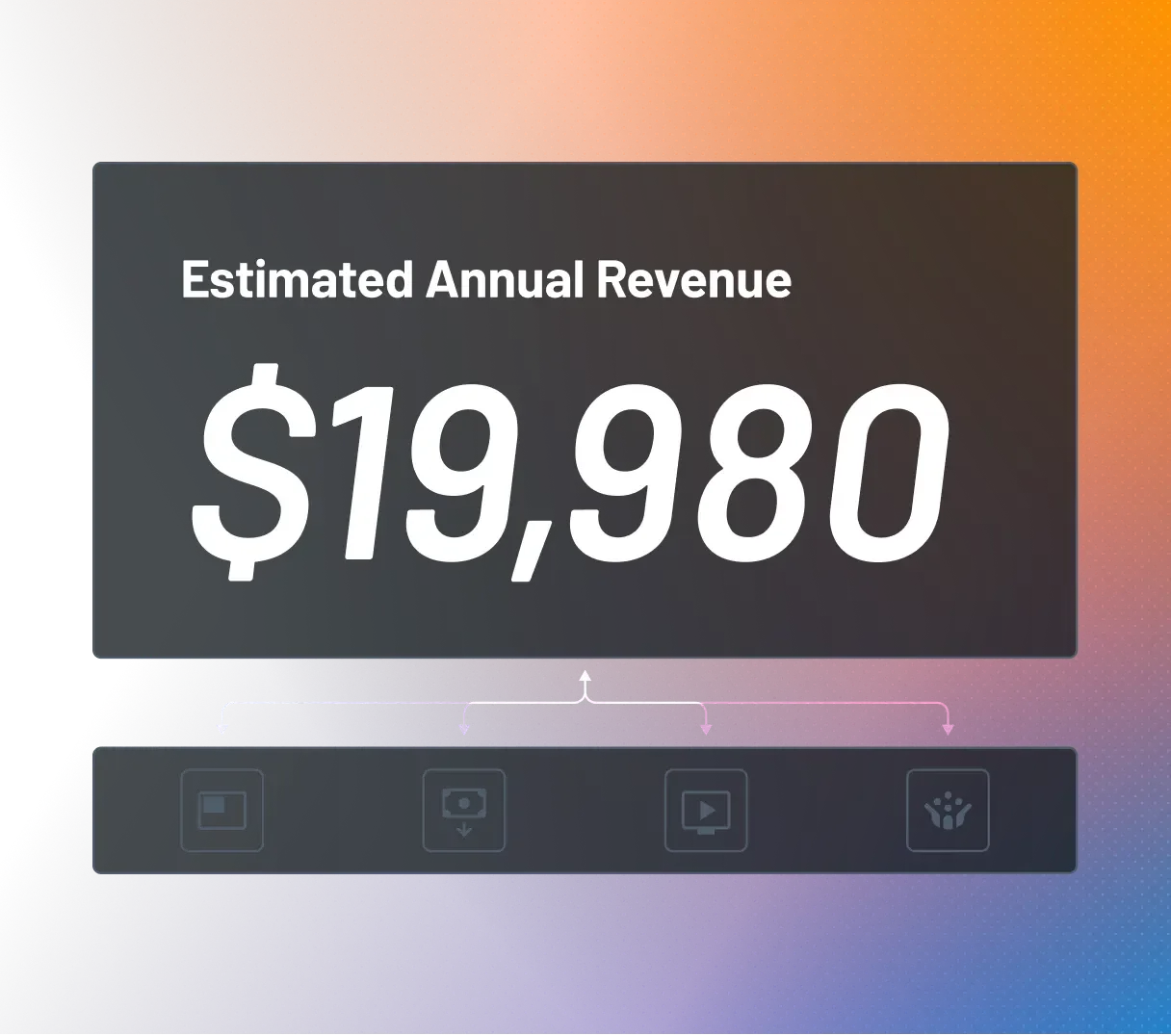 graphic depicting the Hudl Athletic Department Generator showing an estimated revenue of $19,980