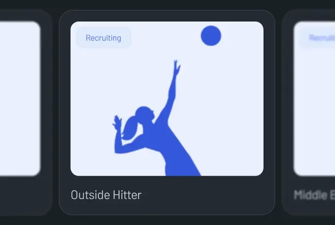 A UI element referencing outside hitters for recruiting.