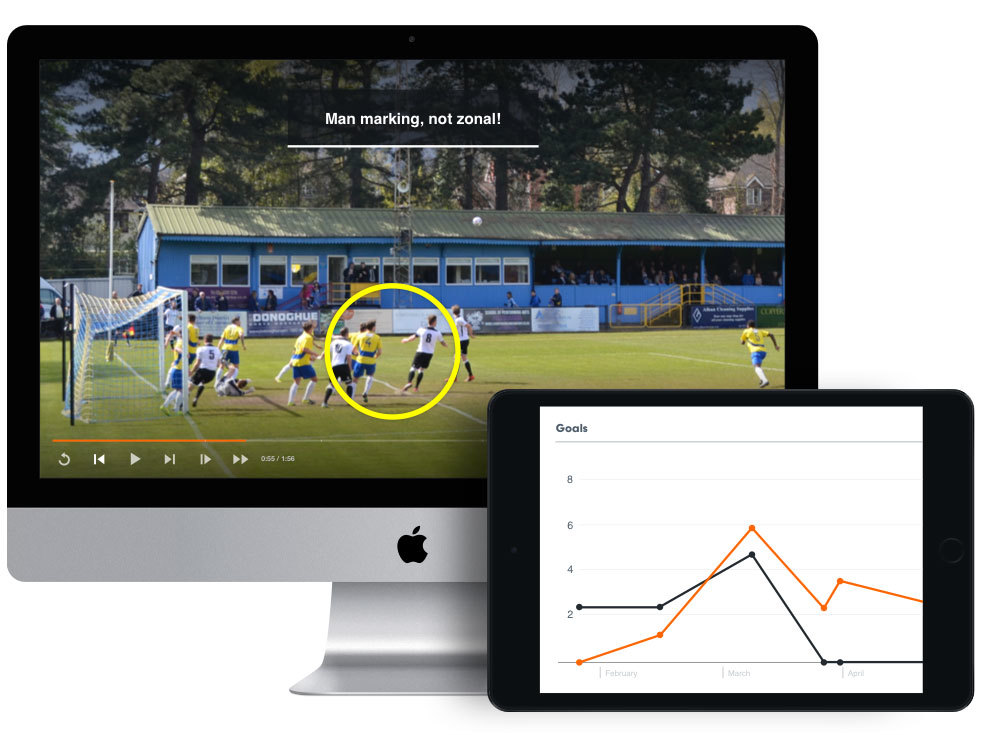 Hudl performance analysis on computer and ipad