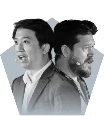 Headshot of Ty Chin and Robert Wood