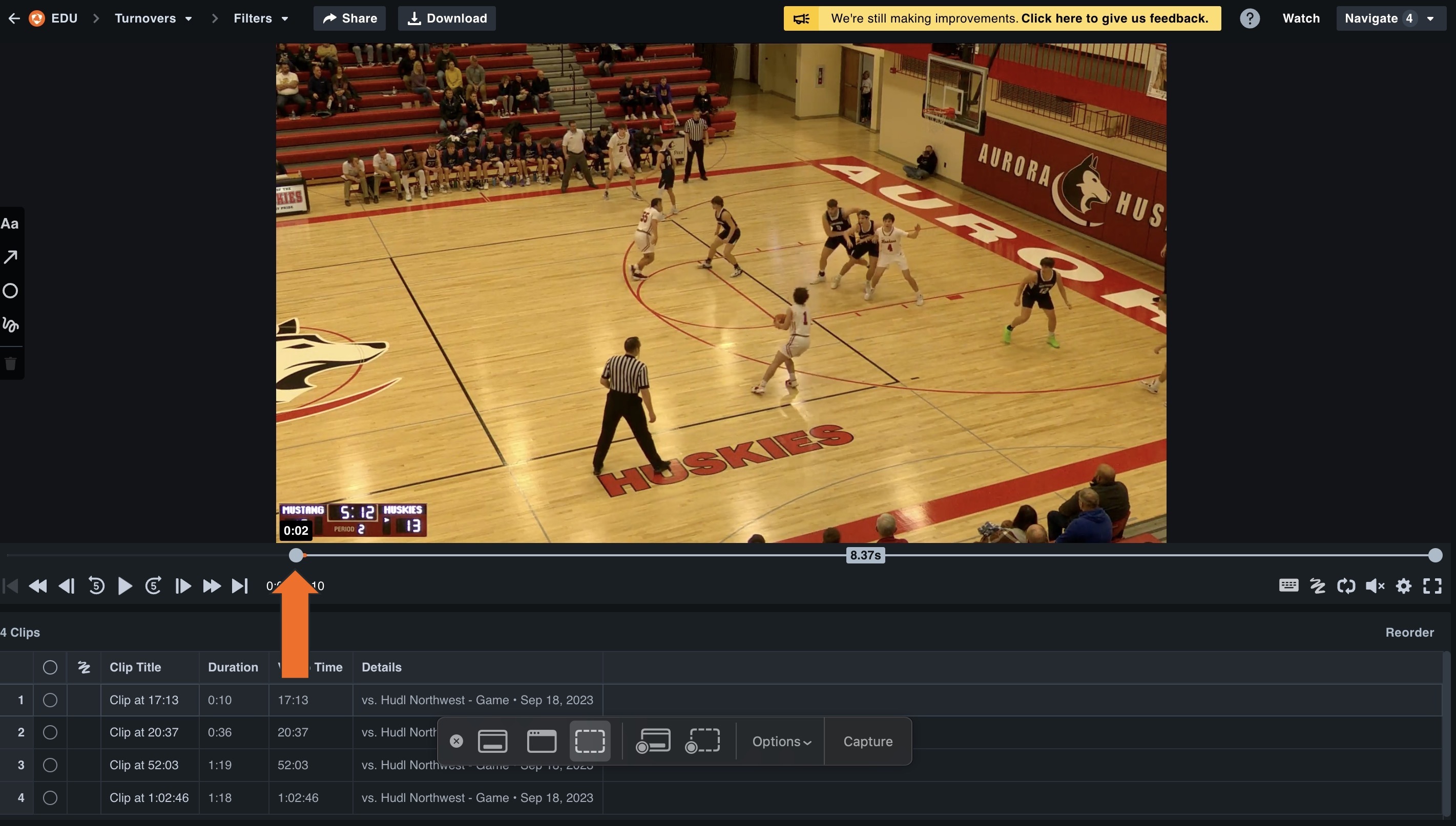 Trim Clips in a Playlist • Hudl Support