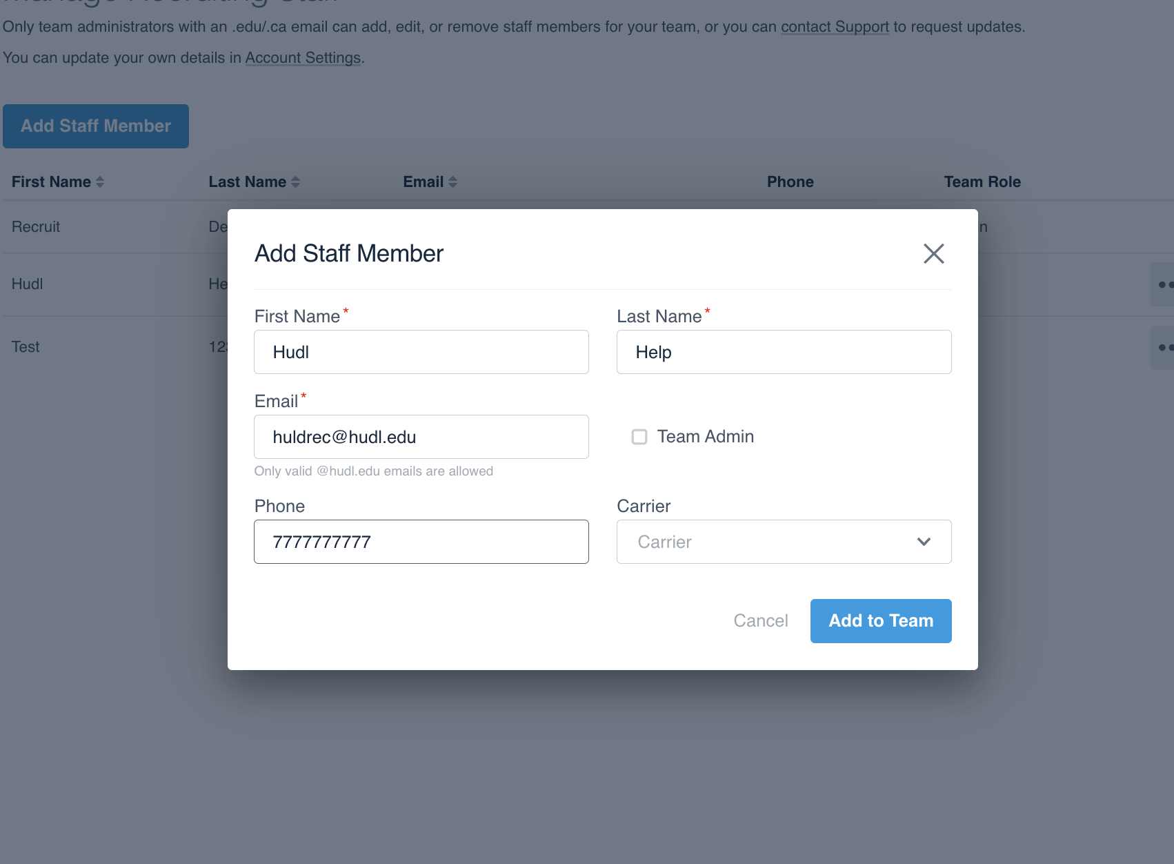 Add Coach or Admin • Hudl Support