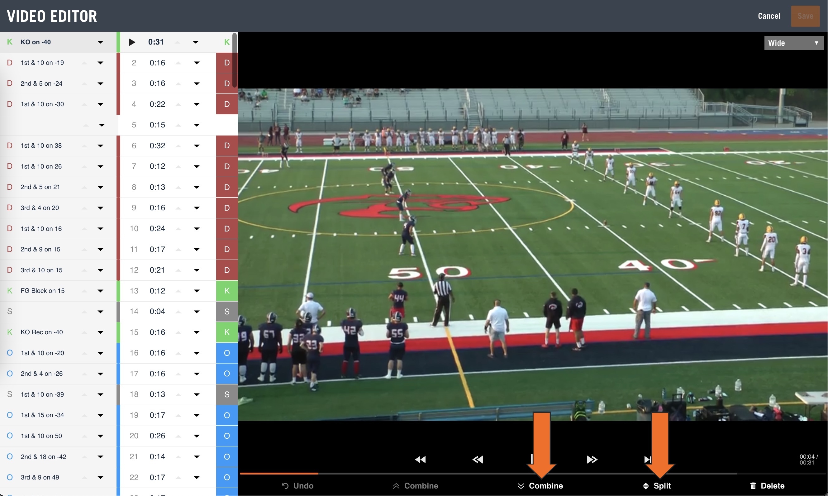 Edit Video Clips • Hudl Classic Support
