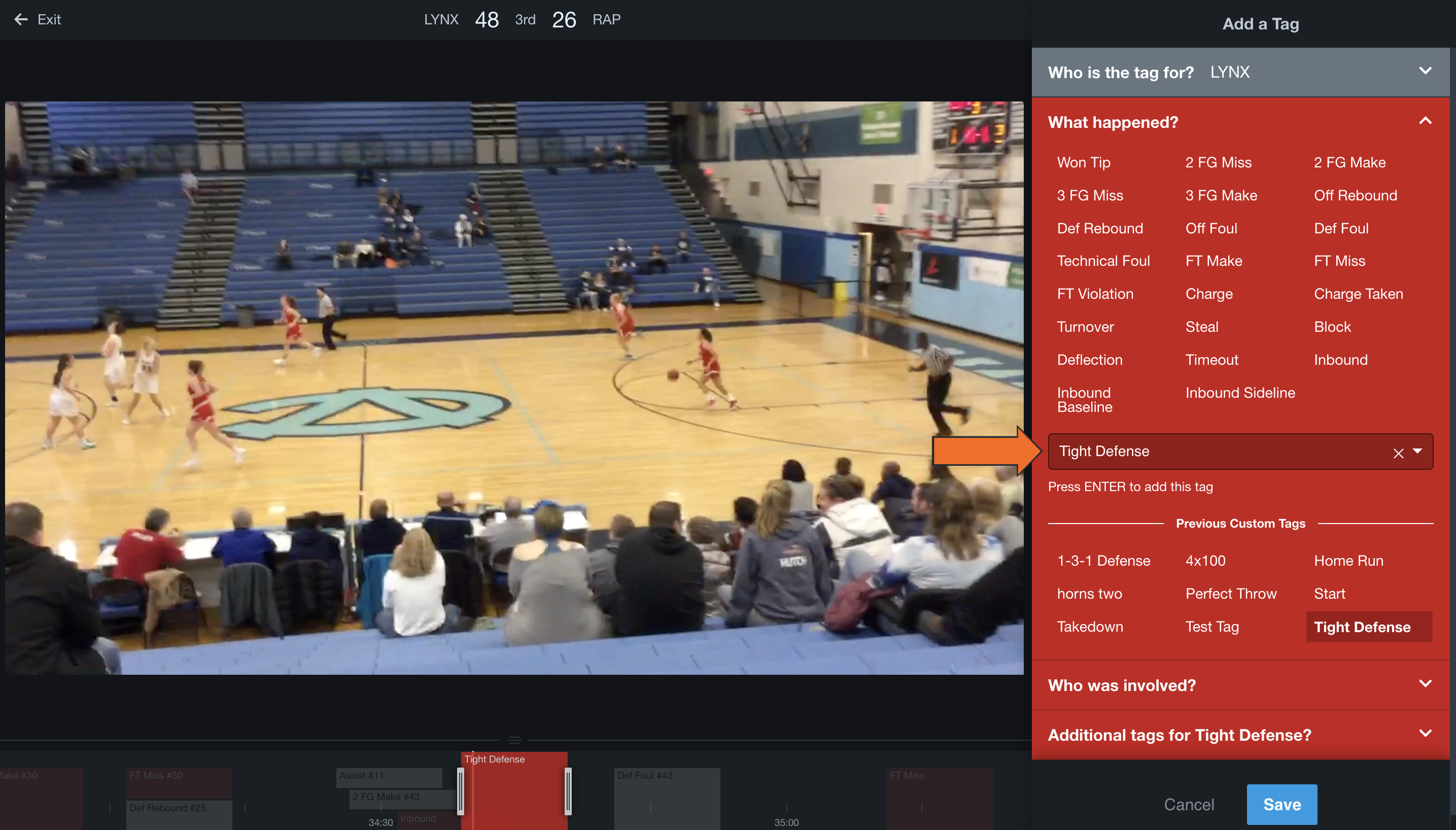 Add, Edit & Remove Tags • Lacrosse • Hudl Support