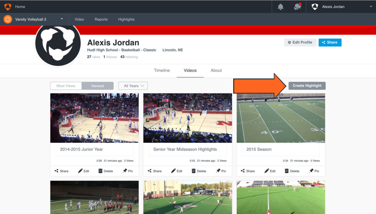 create premium highlights hudl