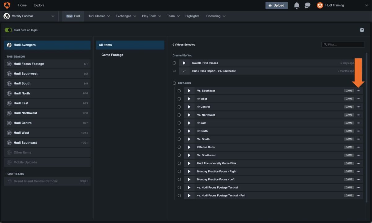 Import And Export Breakdown Data Hudl Classic Support