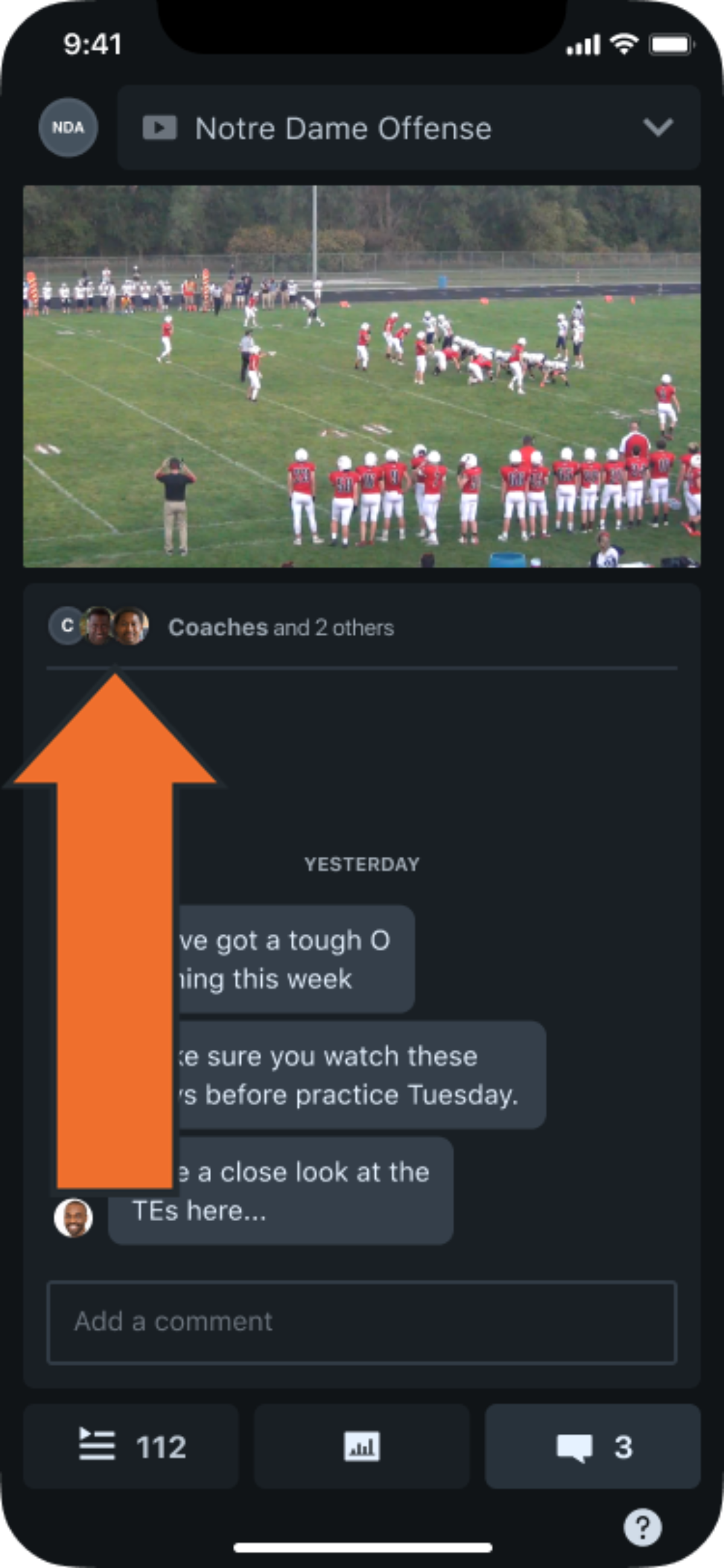 Start Conversations • American Football • Hudl Support