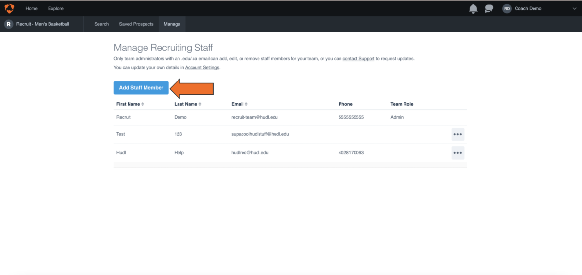 Add Coach or Admin • Hudl Support
