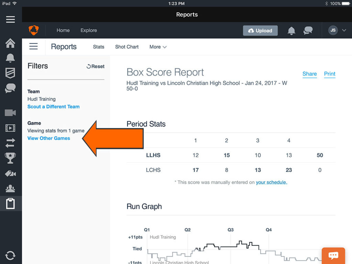 Basketball Box Score Report • Hudl Support