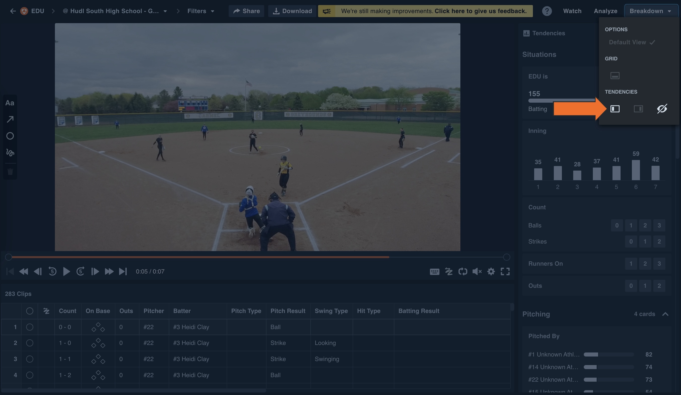 Baseball & Softball Flexible Layouts • Hudl Support