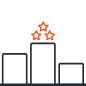 Icon of a winner's podium
