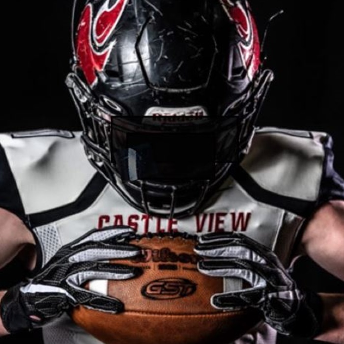 castle football helmet X CX950 V2 Modular Snow Fierce Matte Black Red HelmetCountry.com up Chin Bar Castle View High School
