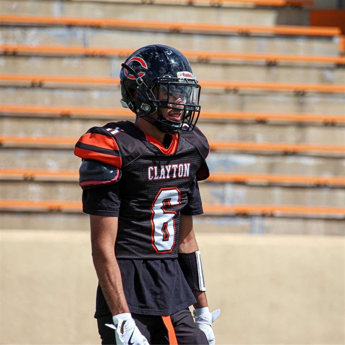 clayton nm football helmet Isaac Quintana