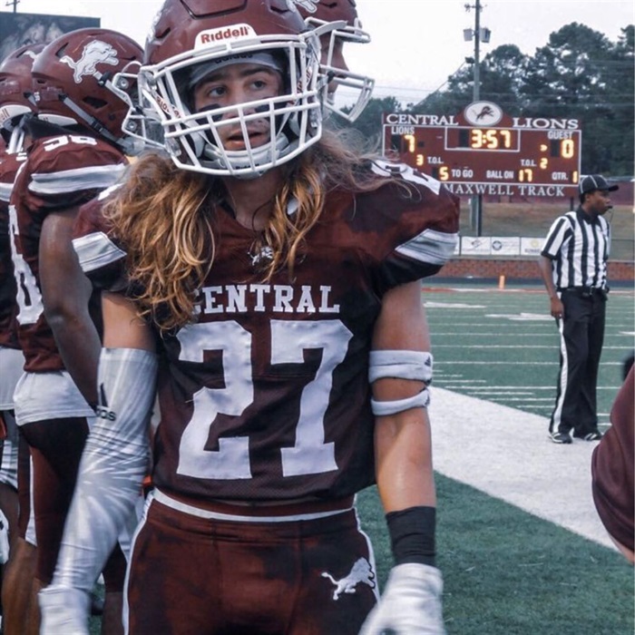 central carrollton lions football helmet Dylan Carroll