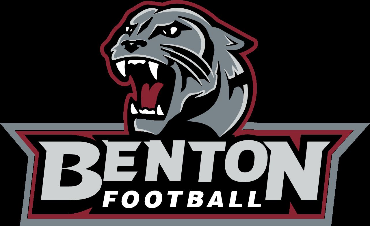 Benton Panthers Block Letters Mascot, image size:1281x784