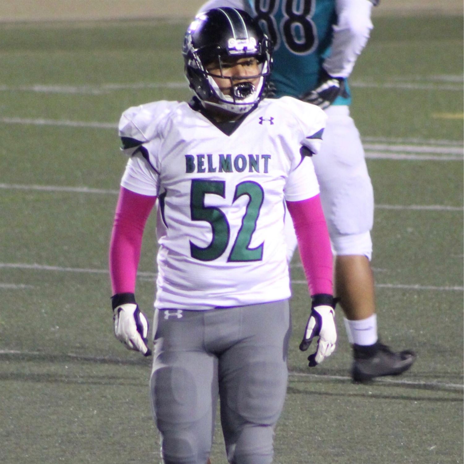 belmont high school football helmet Dennis Hernandez