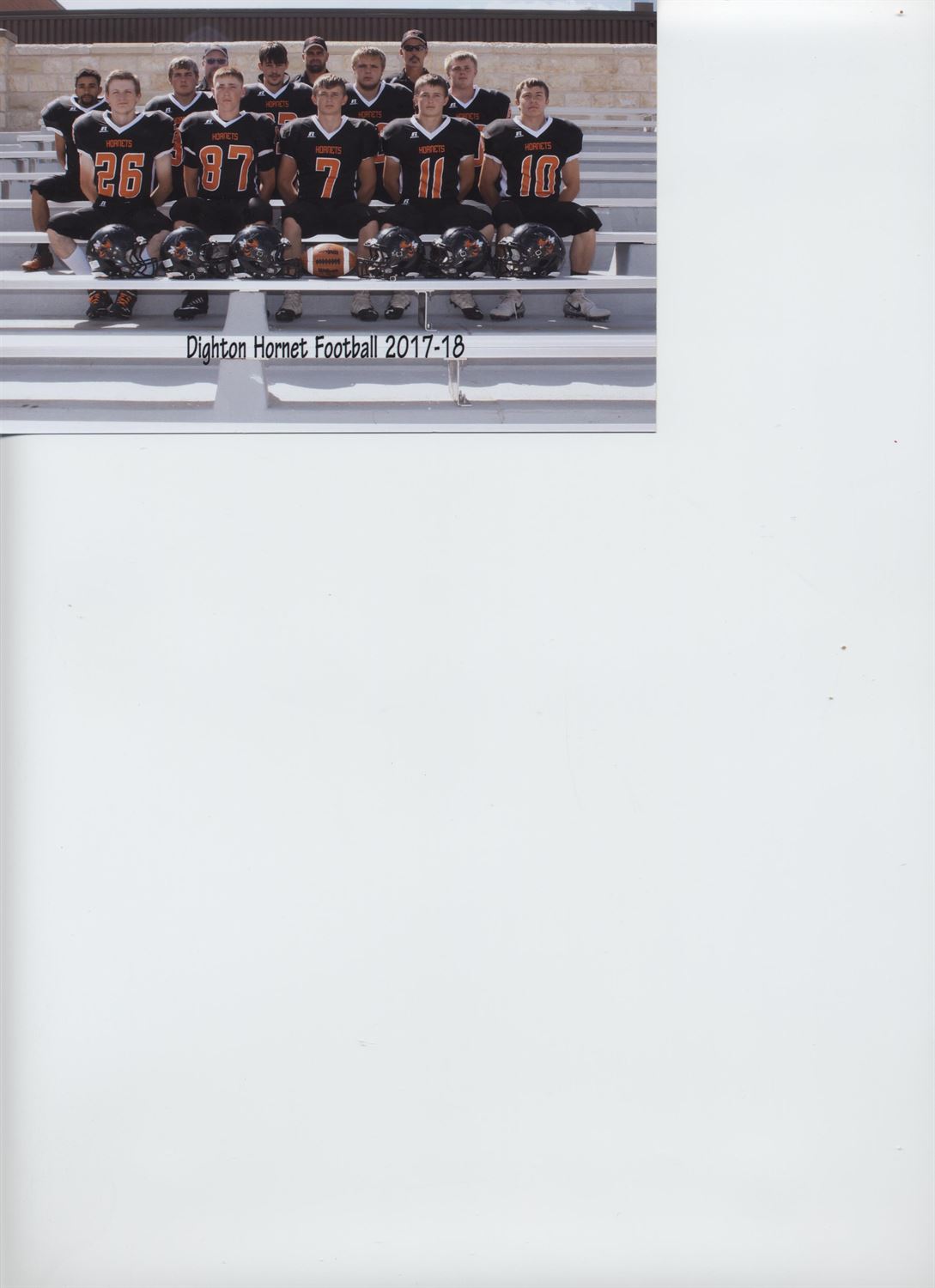 Boys' Varsity Football Dighton High School Dighton, Kansas