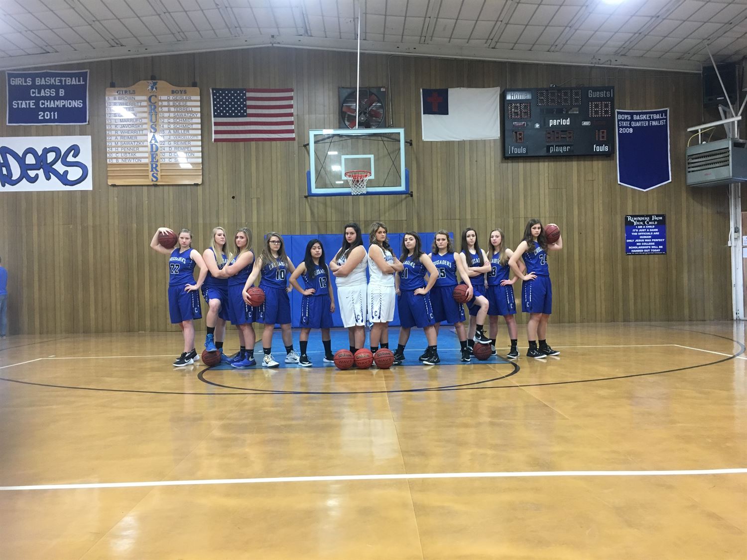 Girls' Varsity Basketball Corn Bible Academy High School Corn